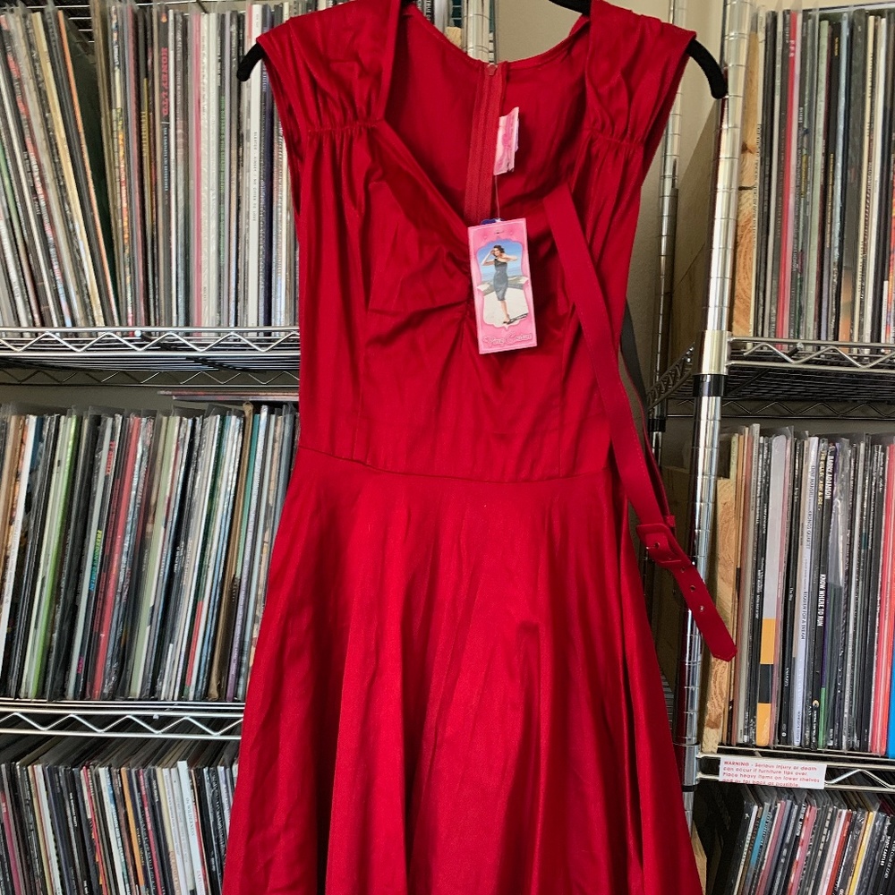 M Red Pinup Girl Heidi Dress